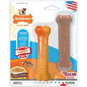 Nylabone Puppy Power Tough Puppy Chew Toys Twin Pack 1ea