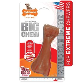 Nylabone Power Chew Knuckle Bone Big Dog Chew Toy Bacon Flavor, 1ea/XXL/Monster  50 lb