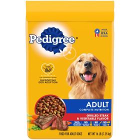 Pedigree Complete Nutrition Adult Dry Dog Food Grilled Steak  Vegetable 16 Bs