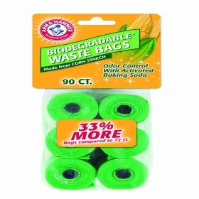 Arm & Hammer Disposable Corn Starch Waste Bags Refills Green 90 Count